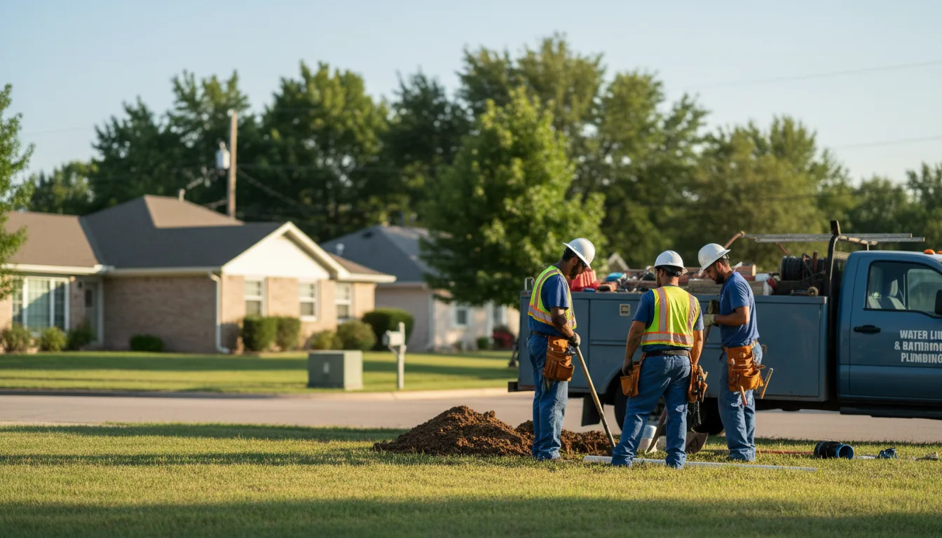Residential water line and bathroom plumbing service in Trumbull, NE
